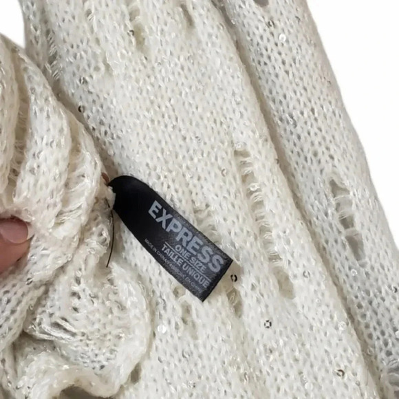 Express Beige Knit Infinity Scarf - Picture 3 of 3